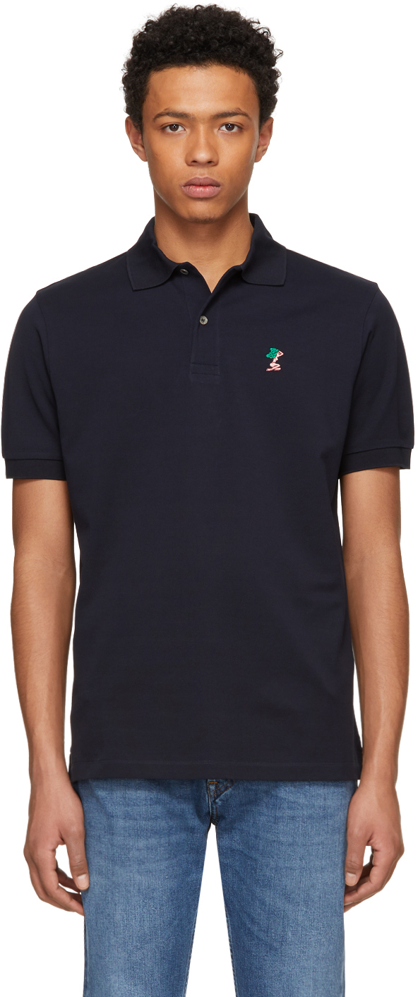 Paul Smith Navy Naked Lady Gents Polo Ssense Canada