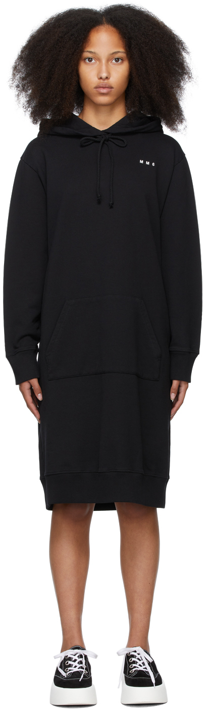 Mm Maison Margiela Robe Capuche Noire Exclusive Ssense France