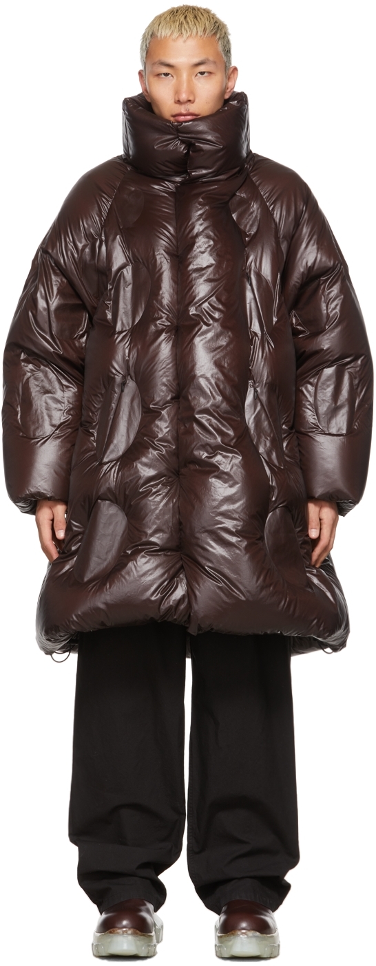 Moncler Genius Manteau Iaphia Brun Rembourr En Duvet Moncler Dingyun