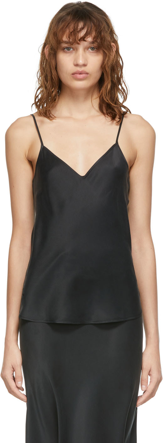 Silk Laundry Black Bias Cut Camisole SSENSE Canada