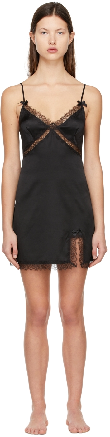 Agent Provocateur Black Gisele Slip Dress SSENSE Canada