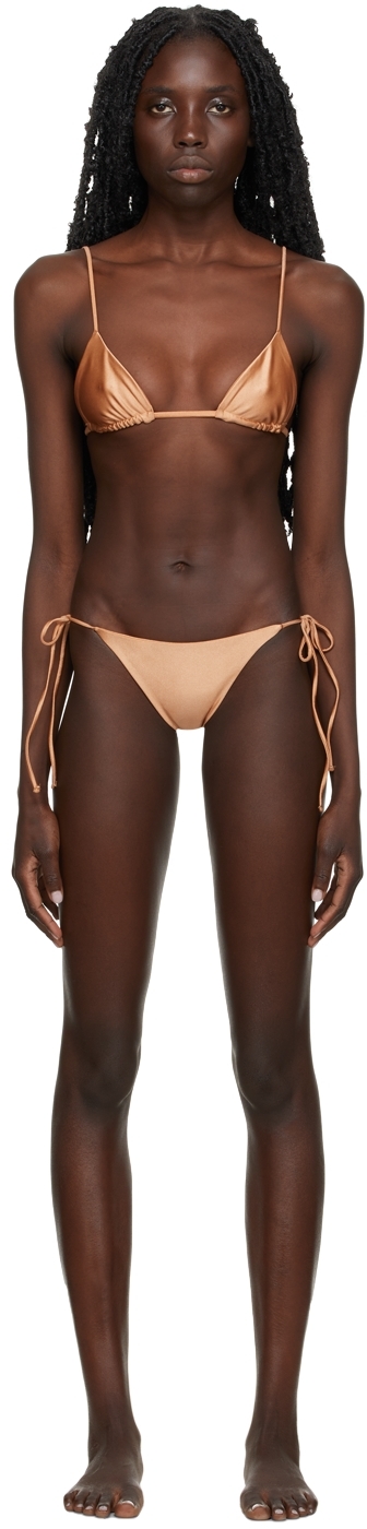 Jade Swim Orange Via Ties Bikini Ssense