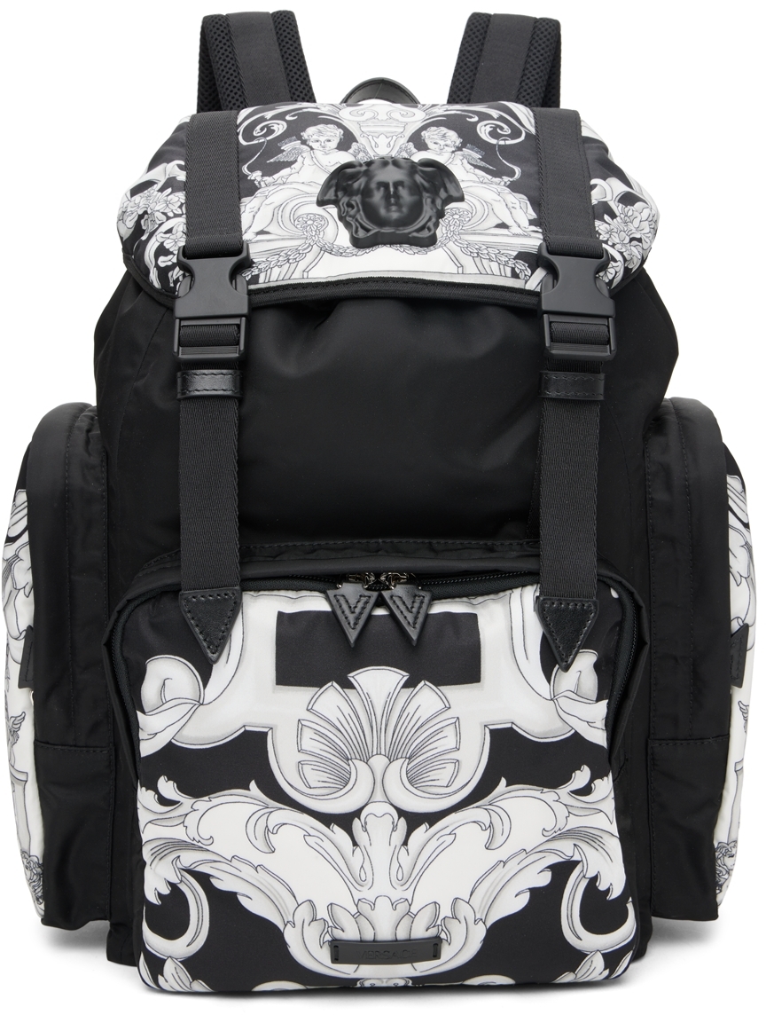 Versace Black La Medusa Baroque Backpack Ssense