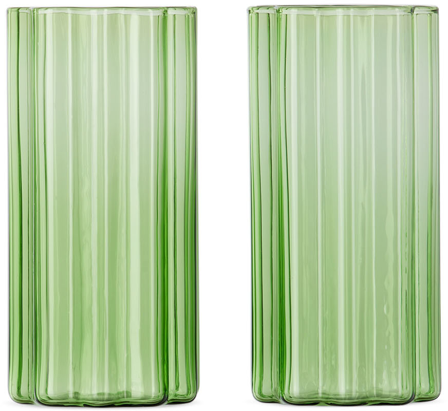 Green Wave Highball Glass Set By Fazeek On Sale