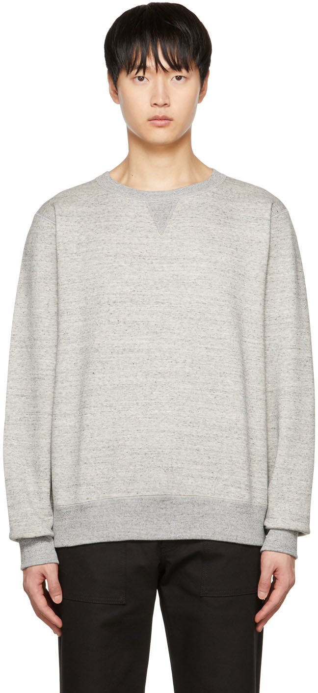 Naked Famous Denim Gray Cotton Sweatshirt SSENSE Canada