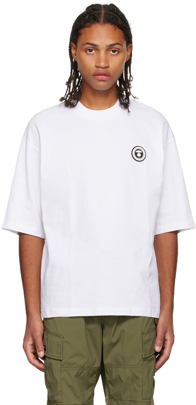 AAPE By A Bathing Ape T Shirt Universe Blanc SSENSE France