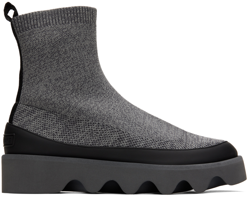 Bottes Bounce Fit 3 grises édition United Nude Issey Miyake en solde