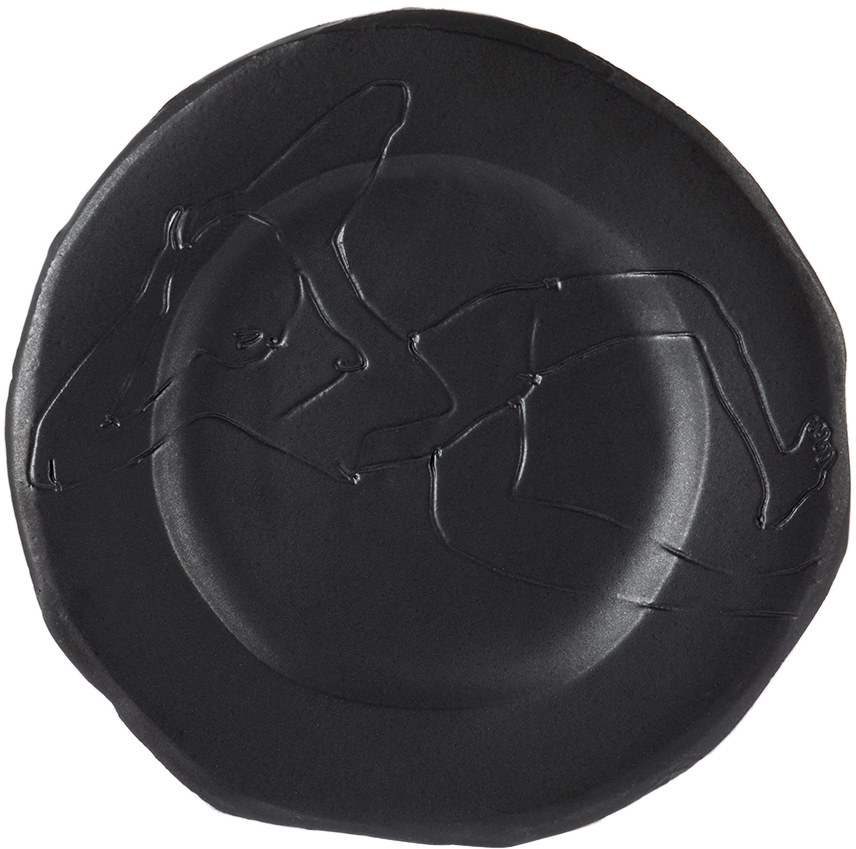 Ssense Canada Exclusive Black Quick Dip Dessert Plate By Yellow Nose