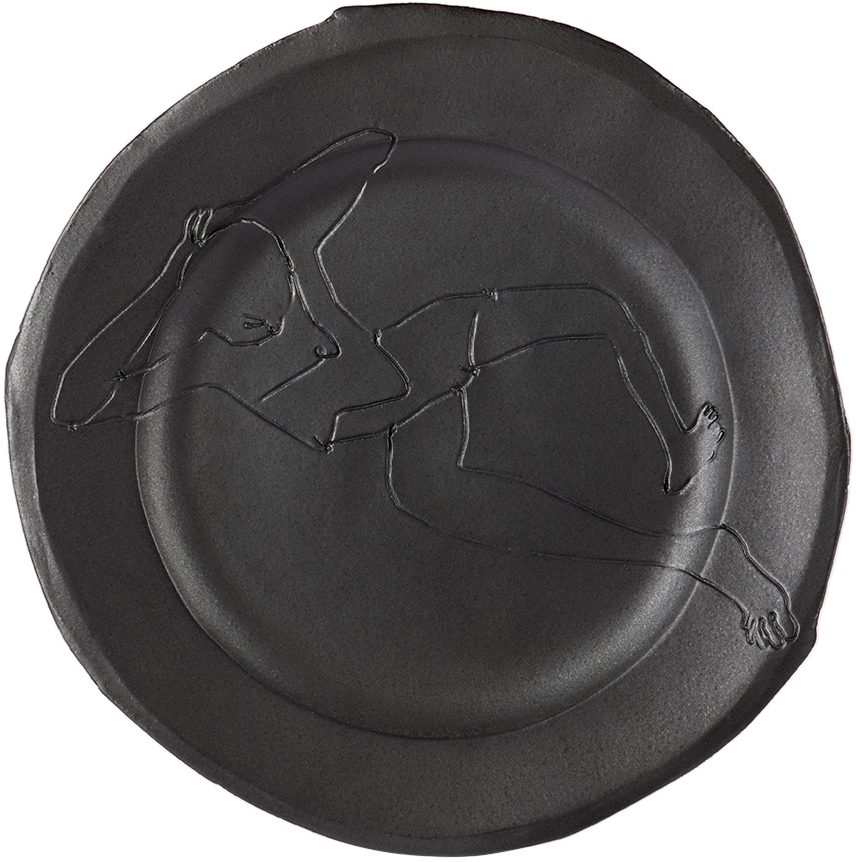 Assiette Plate Quick Dip Noire Exclusive Ssense Par Yellow Nose