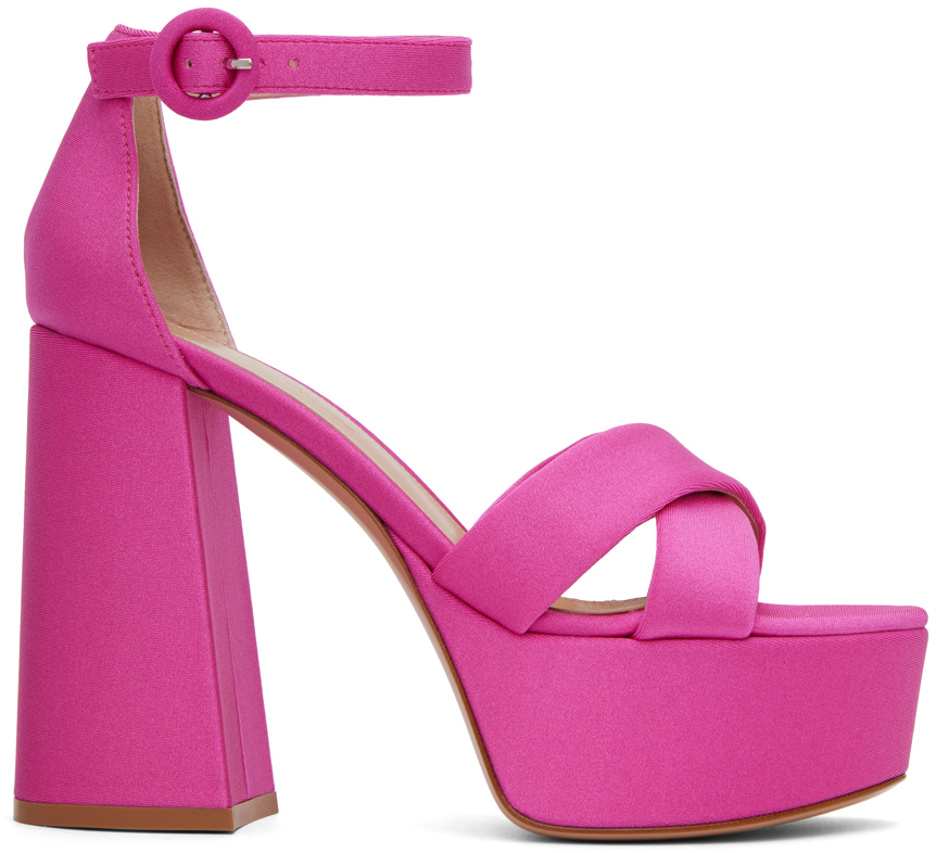 Sandales Talon Bottier Sheridan Roses Gianvito Rossi En Solde