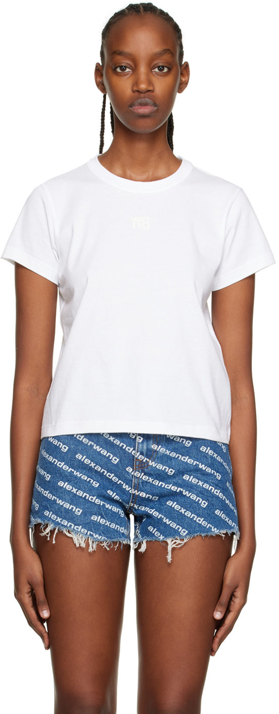 Alexanderwang T T Shirt Puff Shrunken Blanc SSENSE France