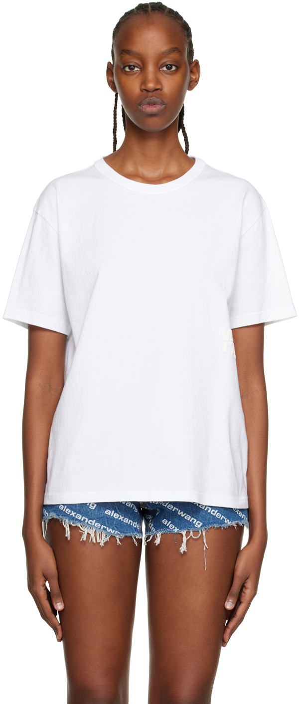 Alexanderwang T T Shirt Puff Blanc SSENSE France