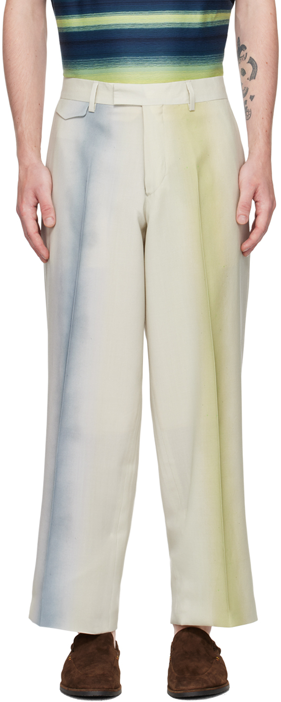 Beige Fade Trousers By Paul Smith On Sale