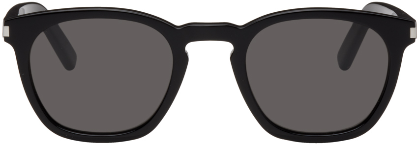 Saint Laurent Black SL 28 Sunglasses SSENSE UK