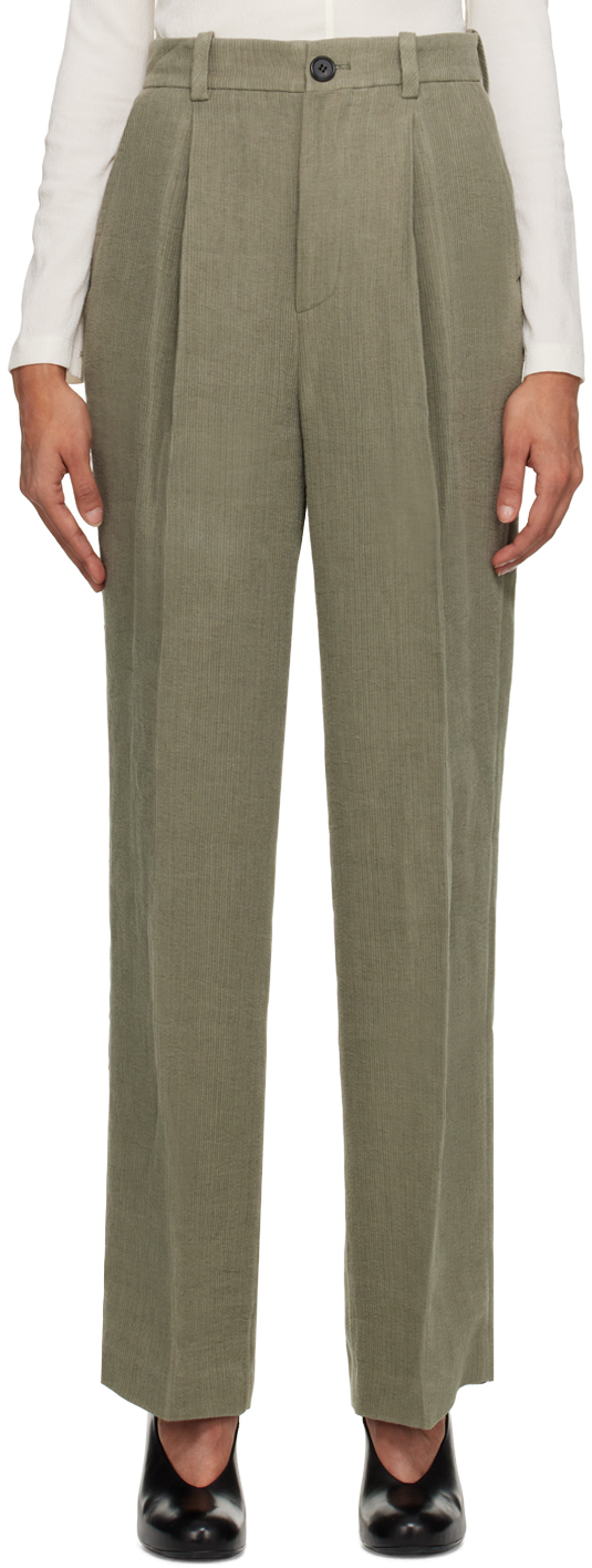 SSENSE Exclusive Khaki Trousers By UMBER POSTPAST On Sale