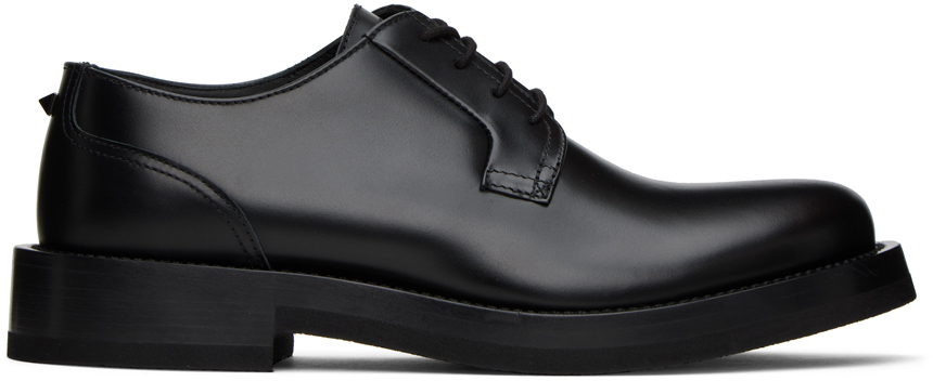 Black Essential Rockstud Derby By Valentino Garavani On Sale