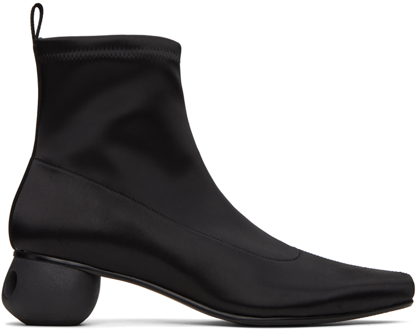 Black United Nude Edition Carve Boots By ISSEY MIYAKE On Sale