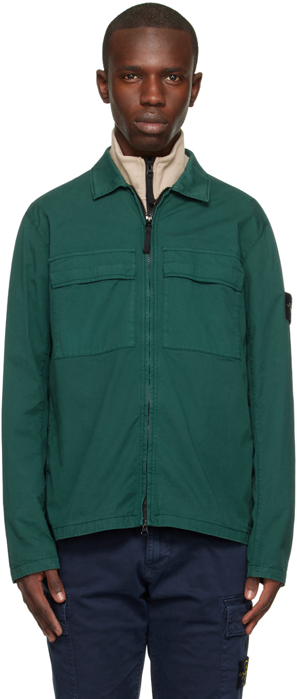 Stone Island Blouson Vert Cusson Ssense France