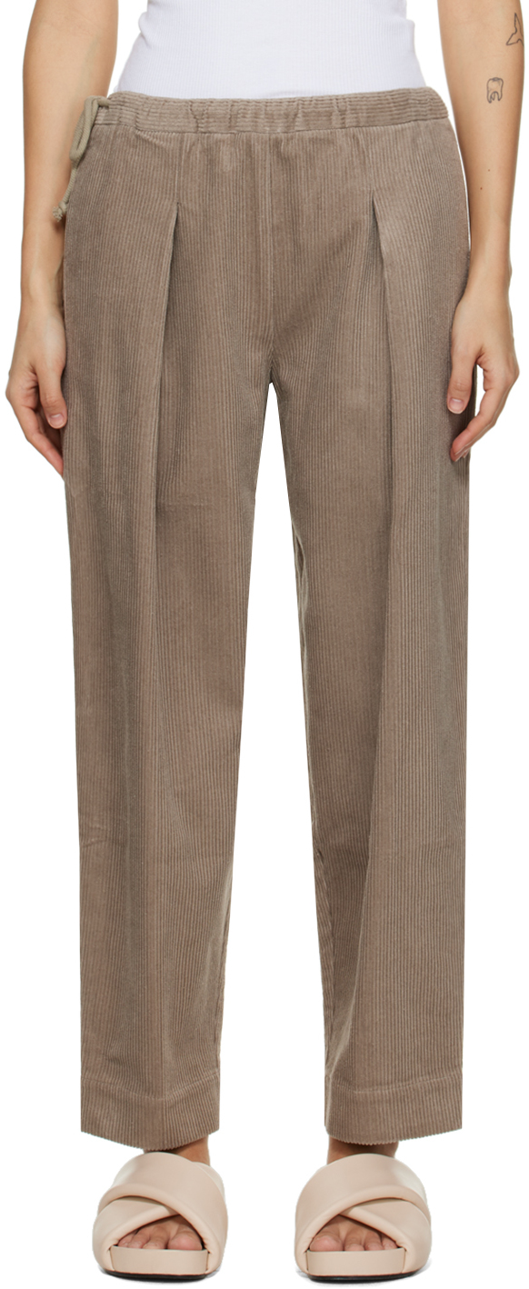 Taupe The Drawcord Lounge Pants By Deiji Studios On Sale