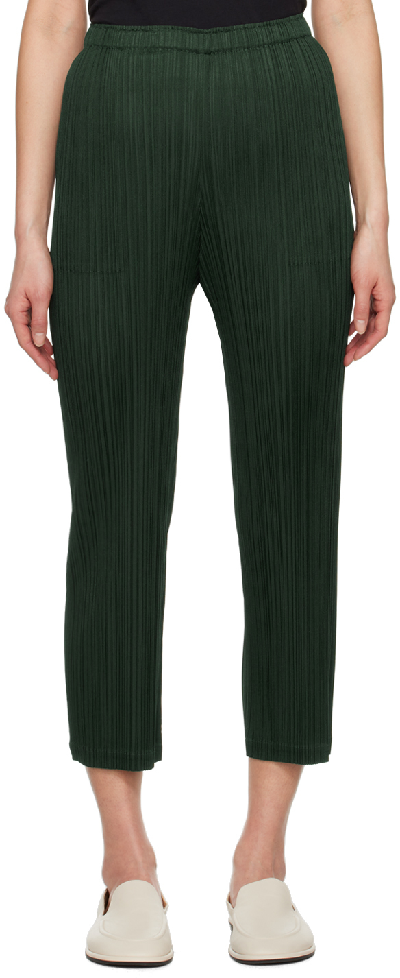 Pleats Please Issey Miyake Green Monthly Colors January Trousers