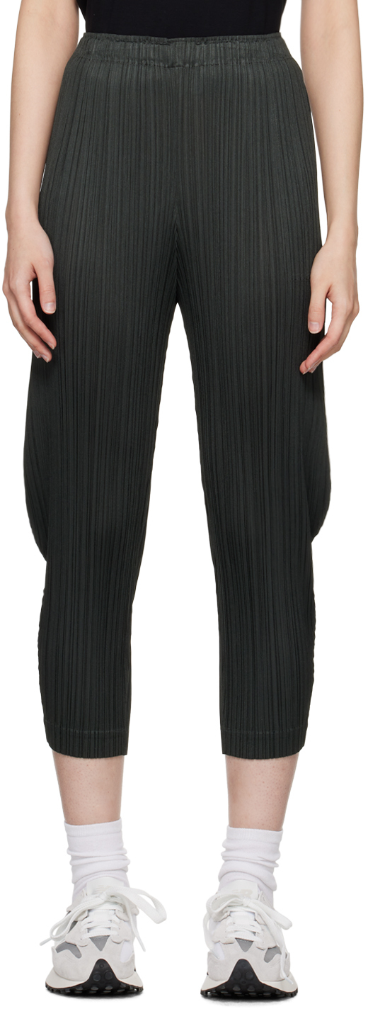 Pleats Please Issey Miyake Gray Monthly Colors March Trousers