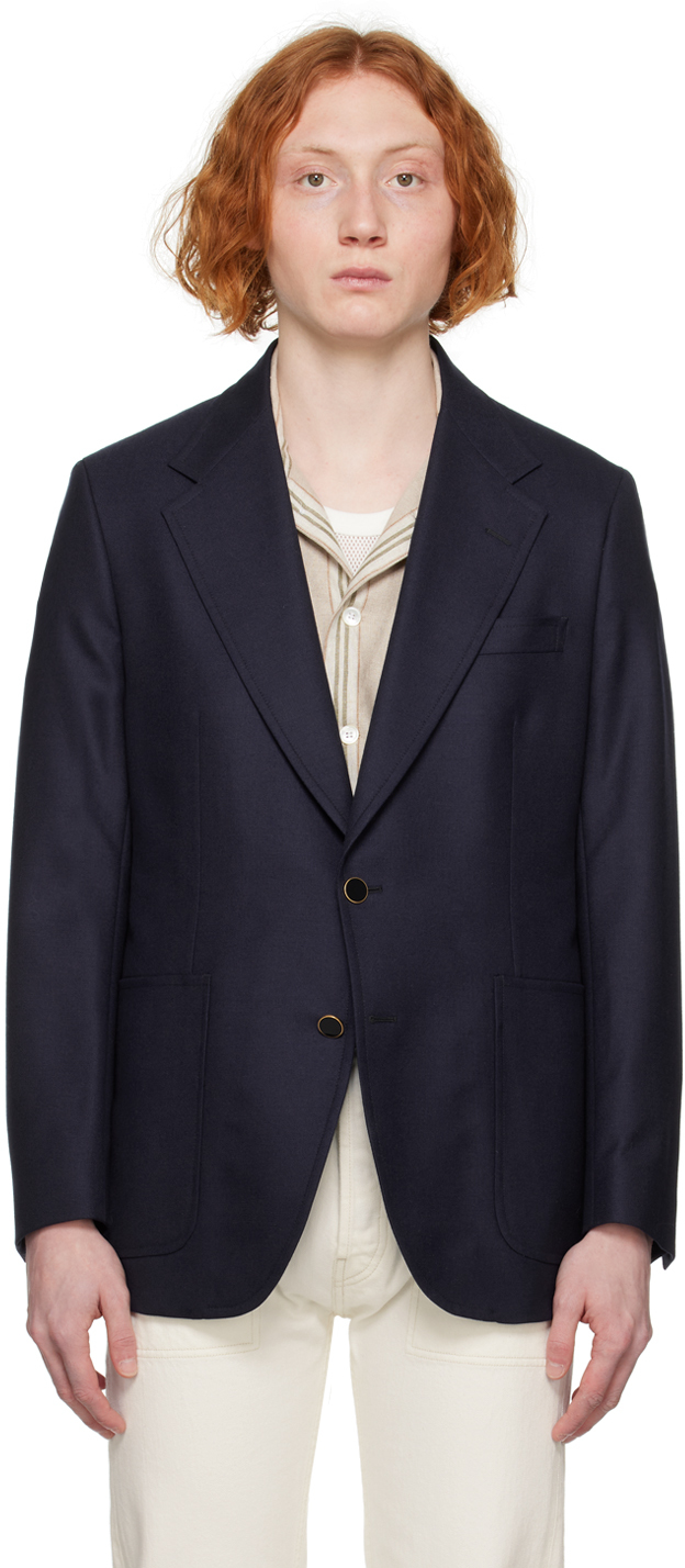 Navy Club Blazer By Haulier On Sale