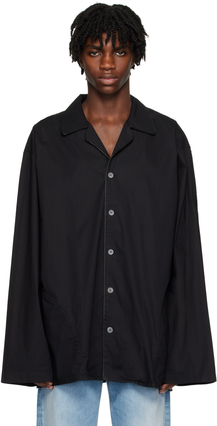 Chemise Noire Boutons Acne Studios En Solde