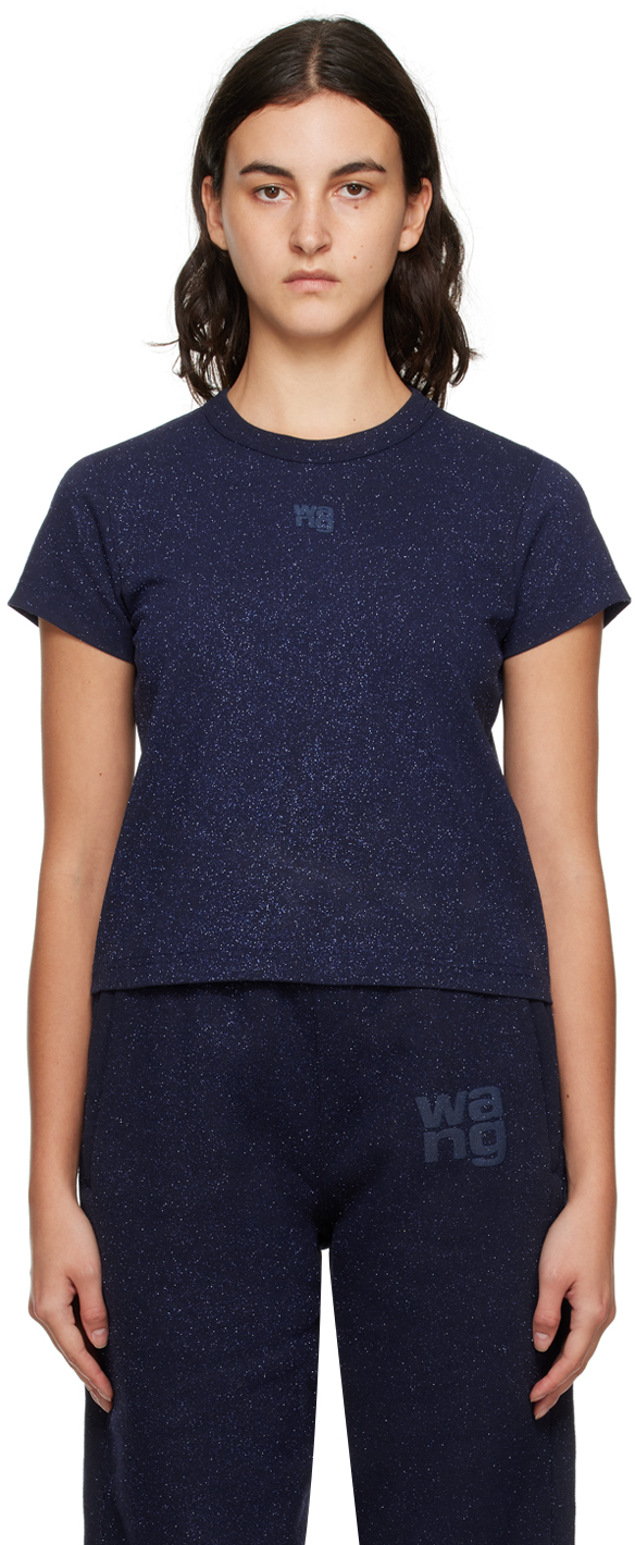 Navy Shrunken T Shirt By Alexanderwang T On Sale