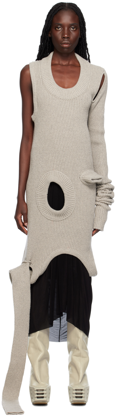 Pull Banana blanc cassé Rick Owens en solde