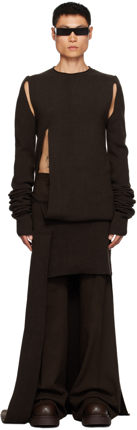 Pull Banana Brun Rick Owens En Solde