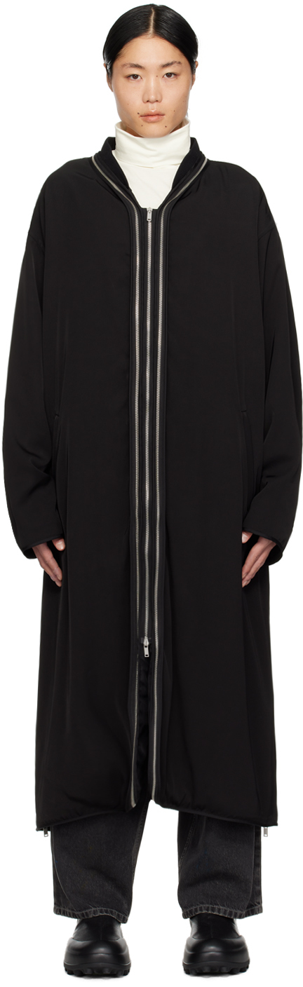 Jil Sander Black Double Layer Coat SSENSE