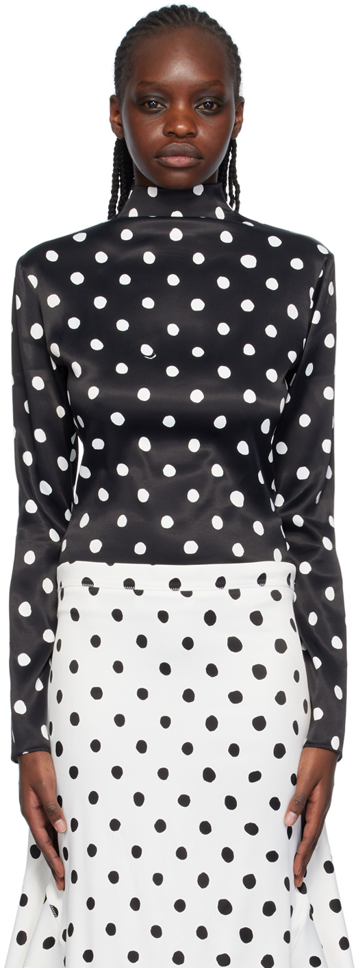 Black Polka Dot Turtleneck By Marni On Sale