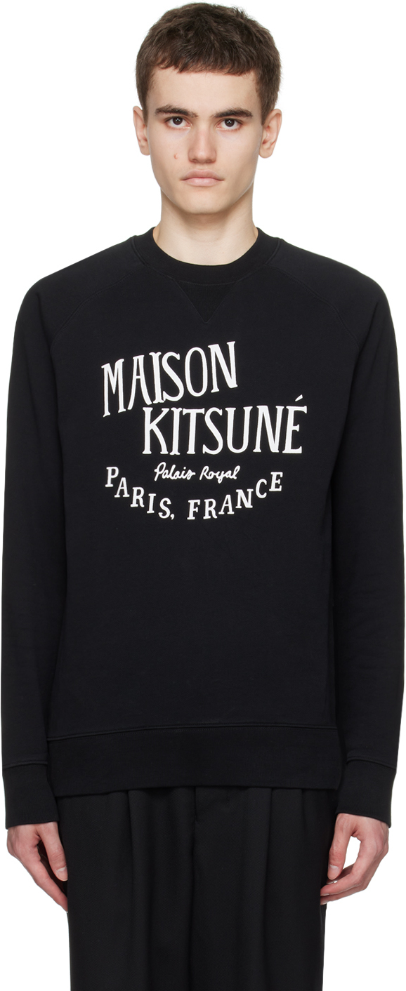 Black Palais Royal Sweatshirt By Maison Kitsun On Sale