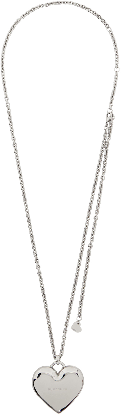 Silver 5000 Heart Micro Bag Necklace By Numbering On Sale