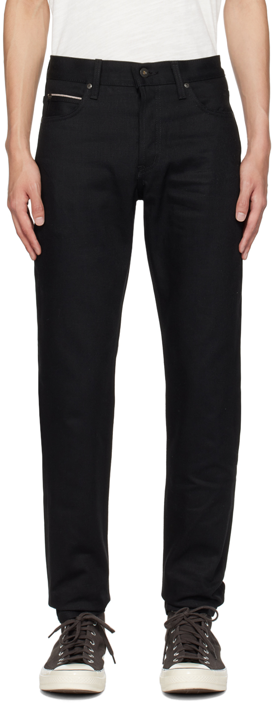 Naked Famous Denim Black Super Guy Jeans Ssense Uk