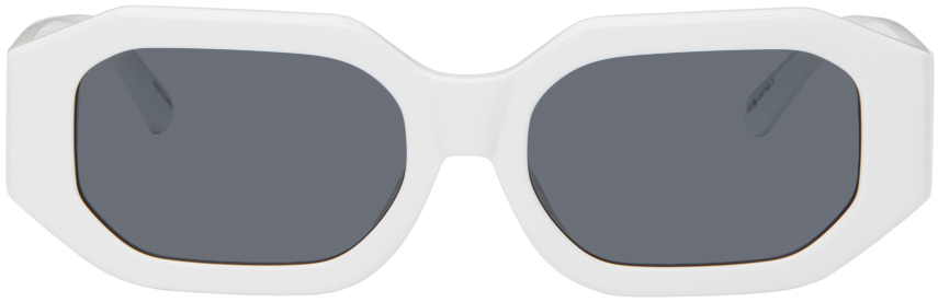 White Linda Farrow Edition Blake Sunglasses By The Attico On Sale