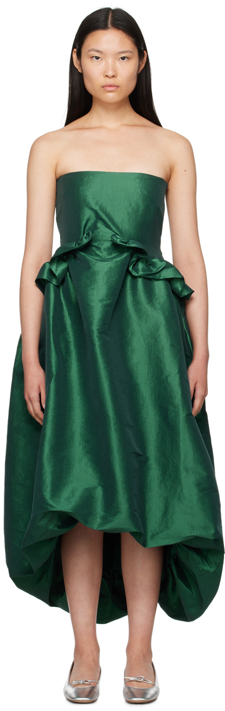 Ssense Exclusive Green Midi Dress By Kika Vargas On Sale