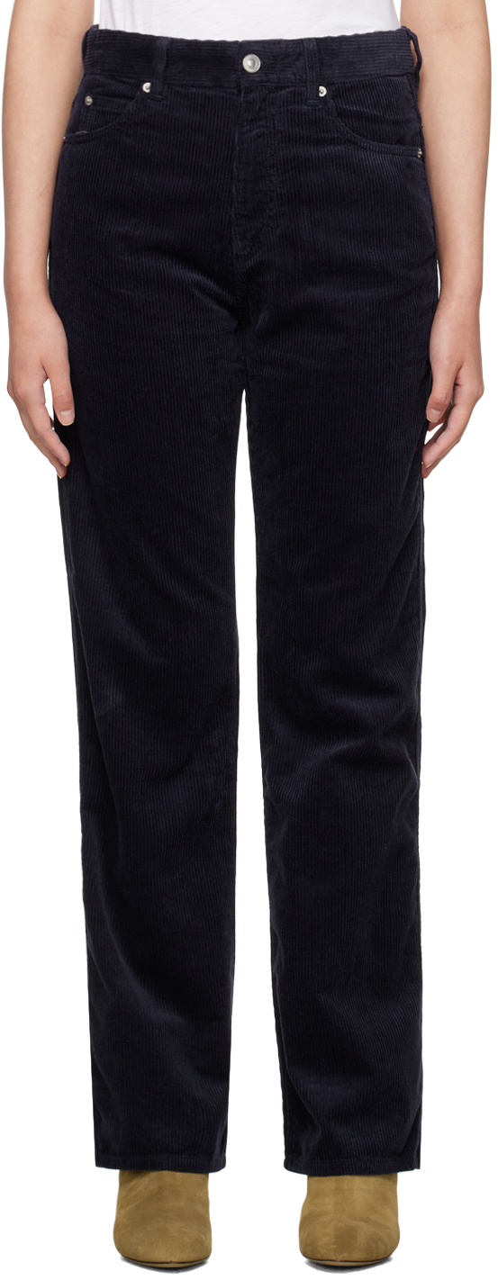 Pantalon Rwan Bleu Marine Isabel Marant Etoile En Solde