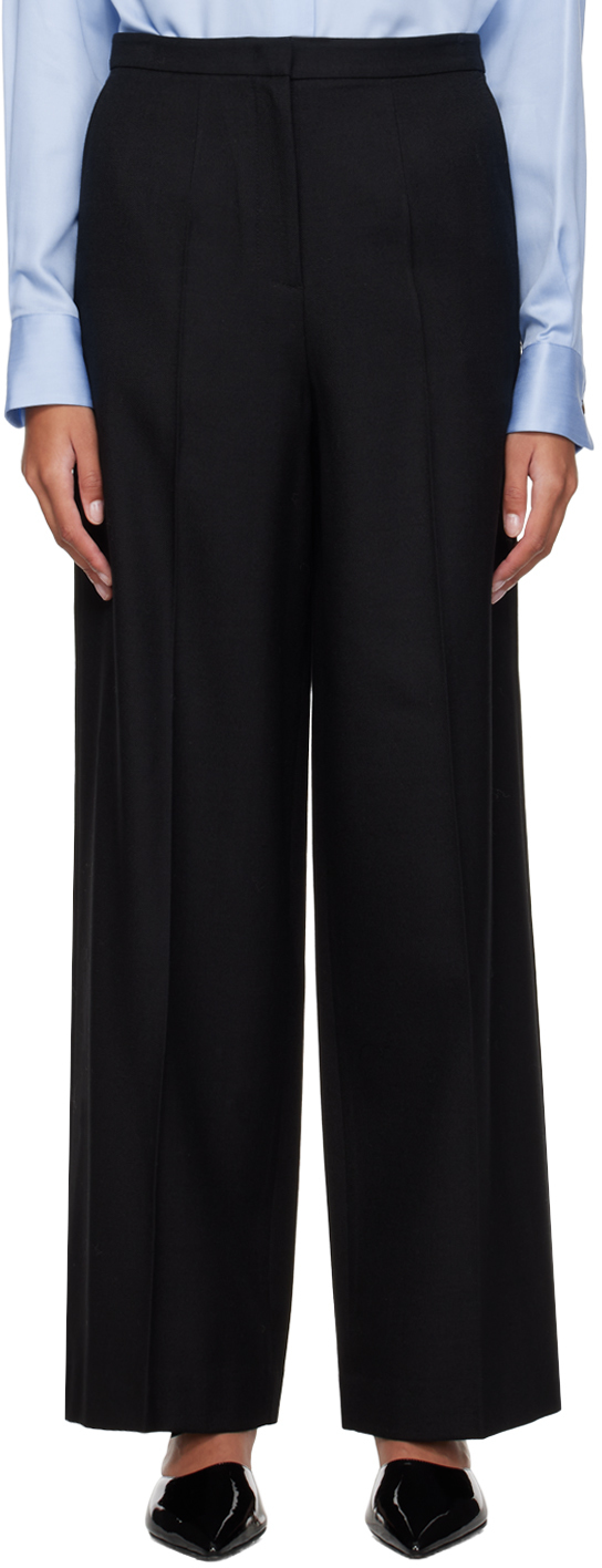 Pantalon Ample Noir Recto En Solde