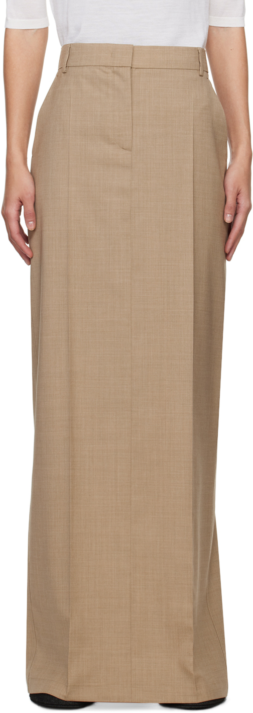 Beige Circeo Maxi Skirt By Max Mara On Sale