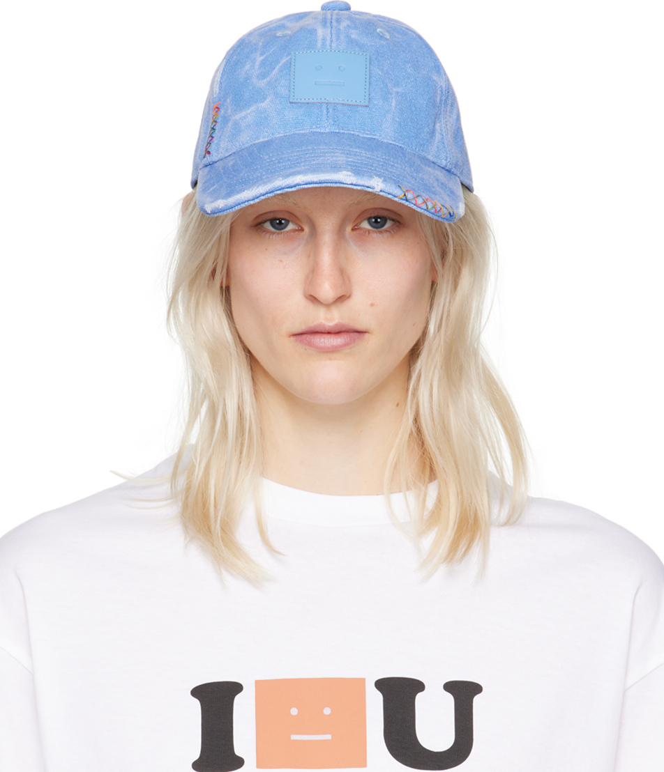 Acne Studios Blue Patch Cap Ssense