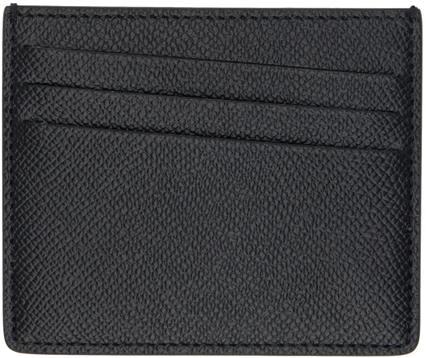 Black Four Stitches Card Holder By Maison Margiela On Sale