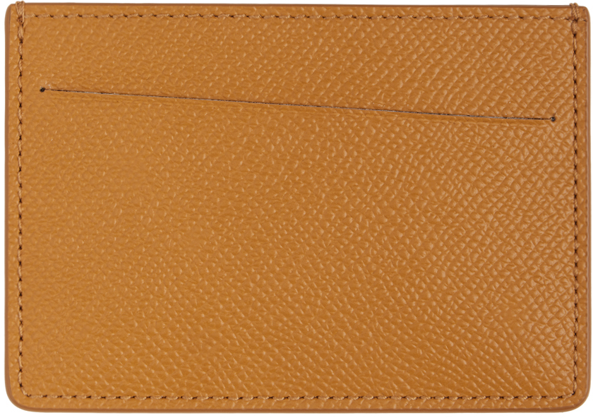 Maison Margiela Tan Four Stitches Card Holder Ssense Uk