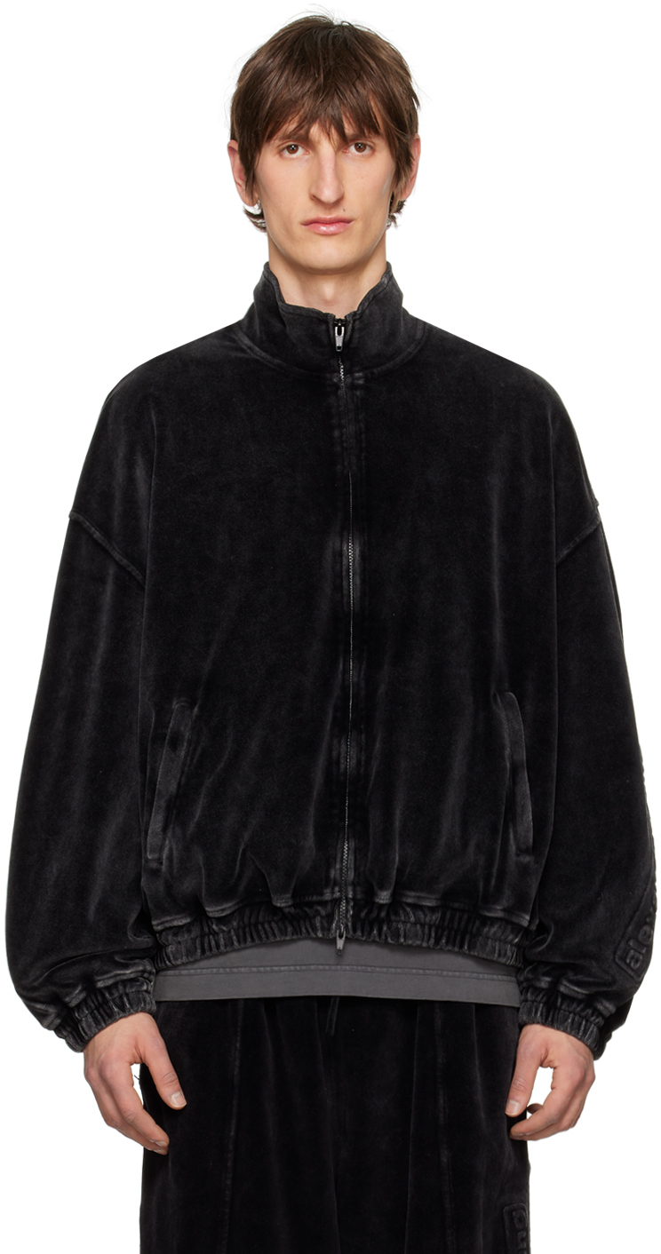 Alexander Wang Black Track Zip Sweatshirt Ssense Uk