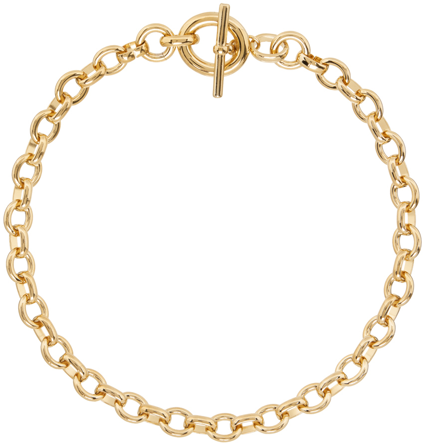 Laura Lombardi Gold Portrait Necklace SSENSE Canada