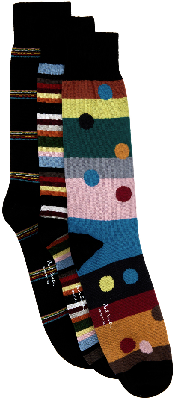 Paul Smith Three Pack Multicolor Socks Ssense