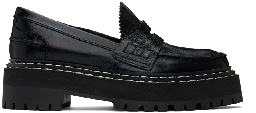 Proenza Schouler Black Lug Sole Platform Loafers SSENSE