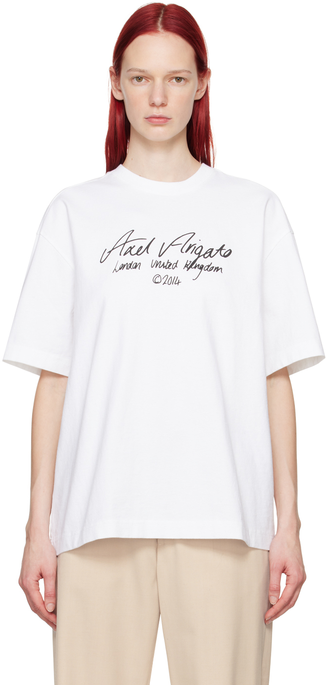 T Shirt Blanc Axel Arigato En Solde