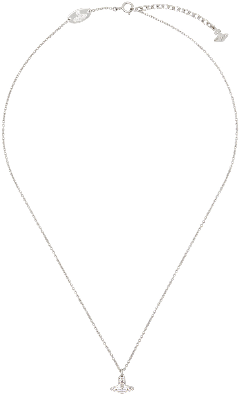 Vivienne Westwood Silver Oslo Pendant Necklace SSENSE