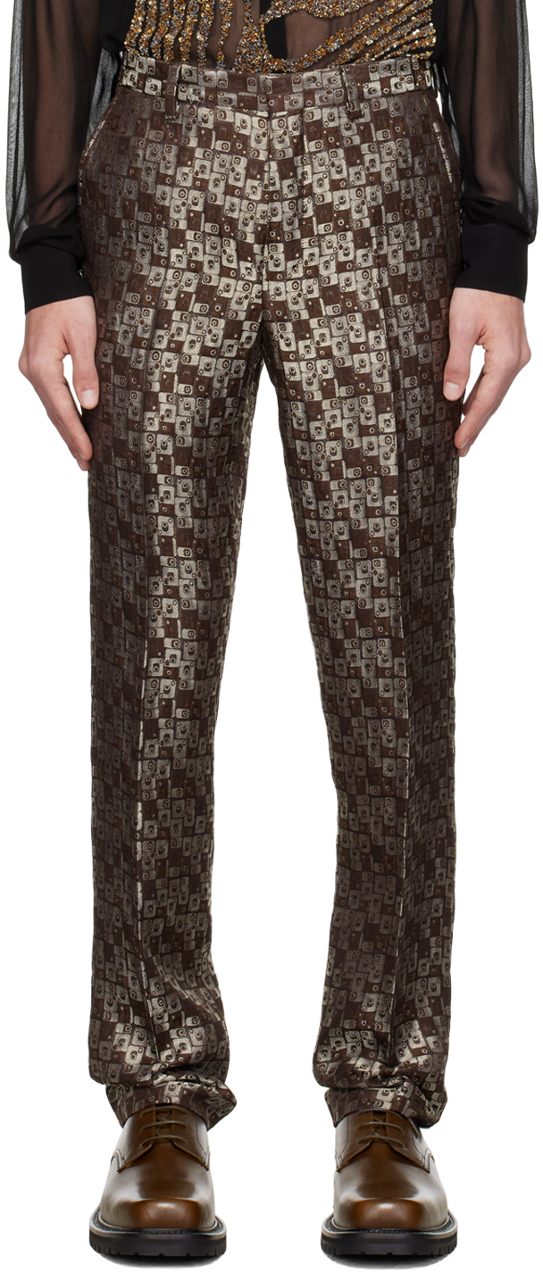 Dries Van Noten Pantalon Brun Quatre Poches Ssense France